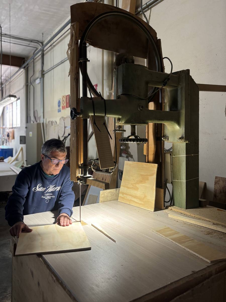 Craftsman at bandsaw